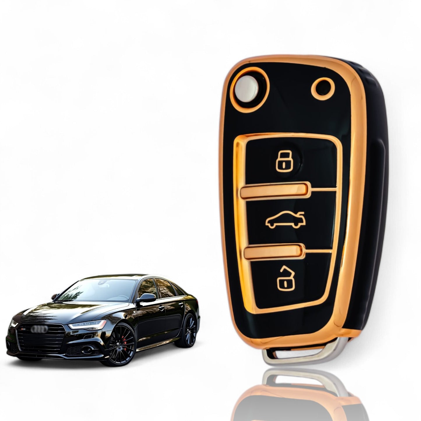 Key Cover Shell Fob Cover for Audi A1 A3 A6 Q2 Q3 Q7 TT TTS S3 S6 RS3 RS6