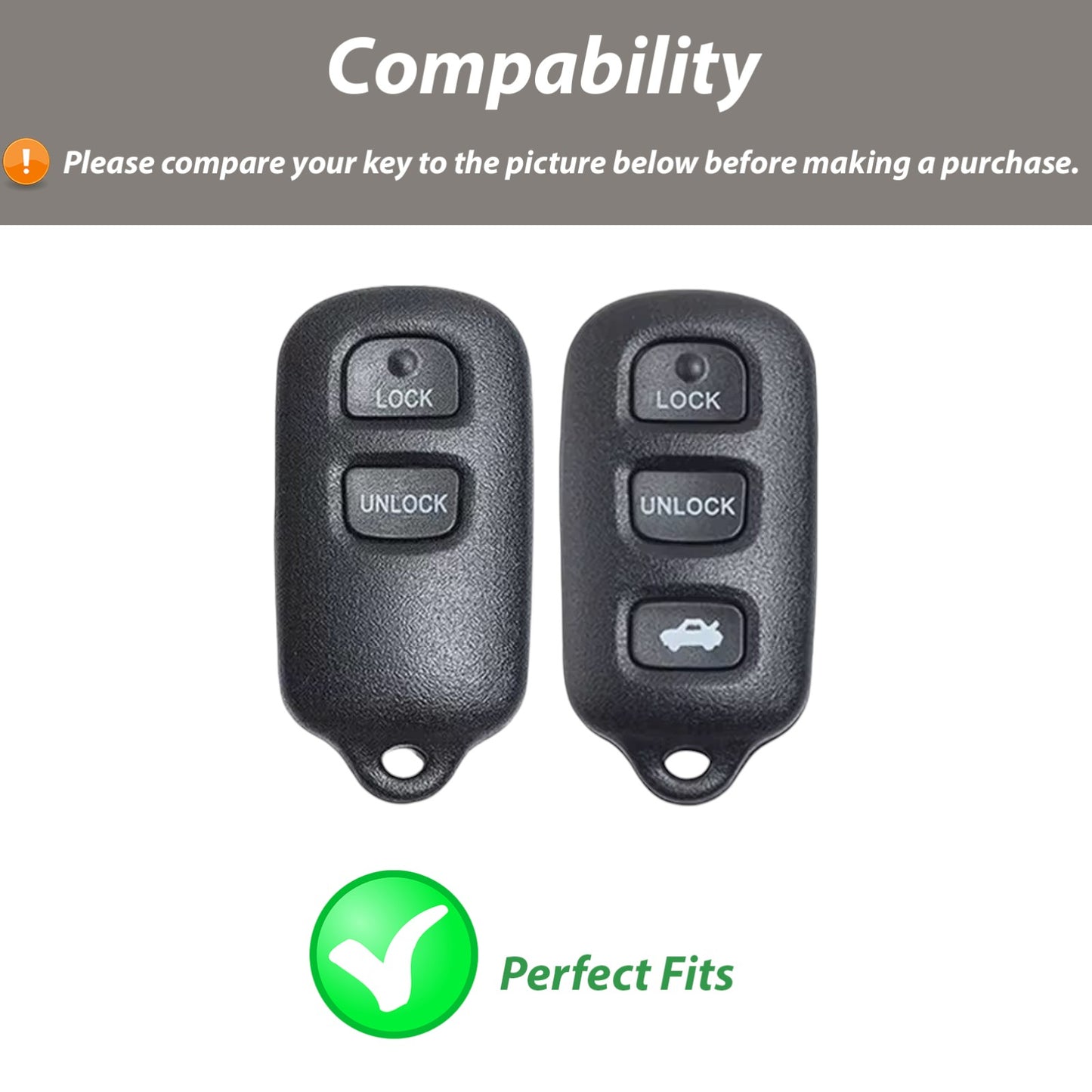 Key Case for Toyota FJ Cruiser Highlander RAV-4 Prius Camry Solara Remote Fob Case Protective