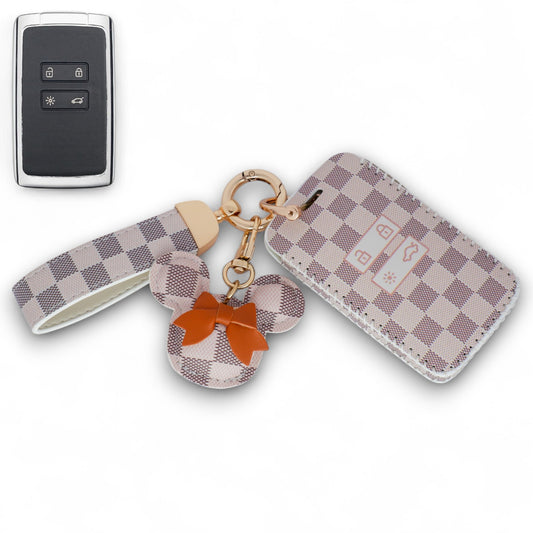 Key Card Cover Case for Renault Arkana Kadjar Megane Zoe Captur Clio PU Leather