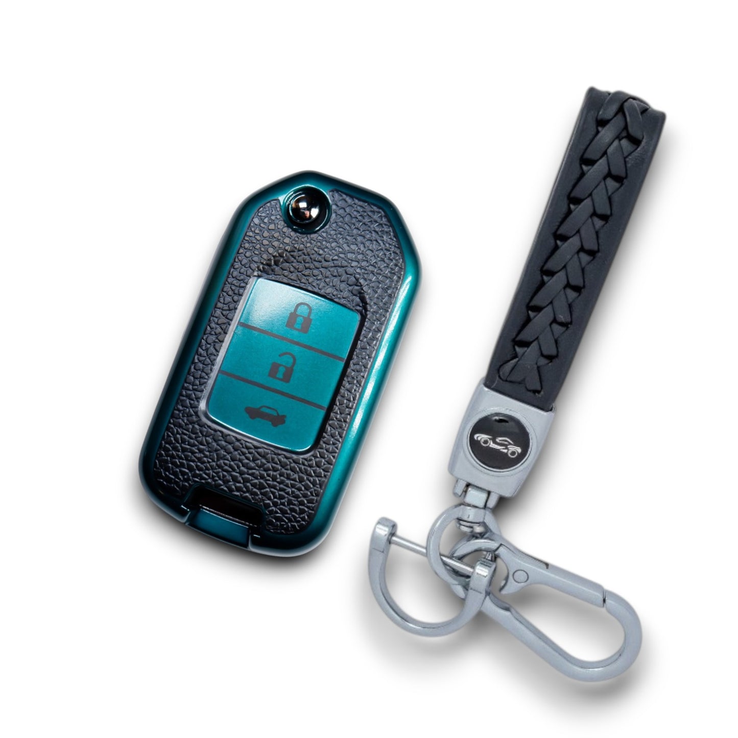 Share Key Case compatible with Honda Civic Jazz HR-V Fob Cover with Keychain