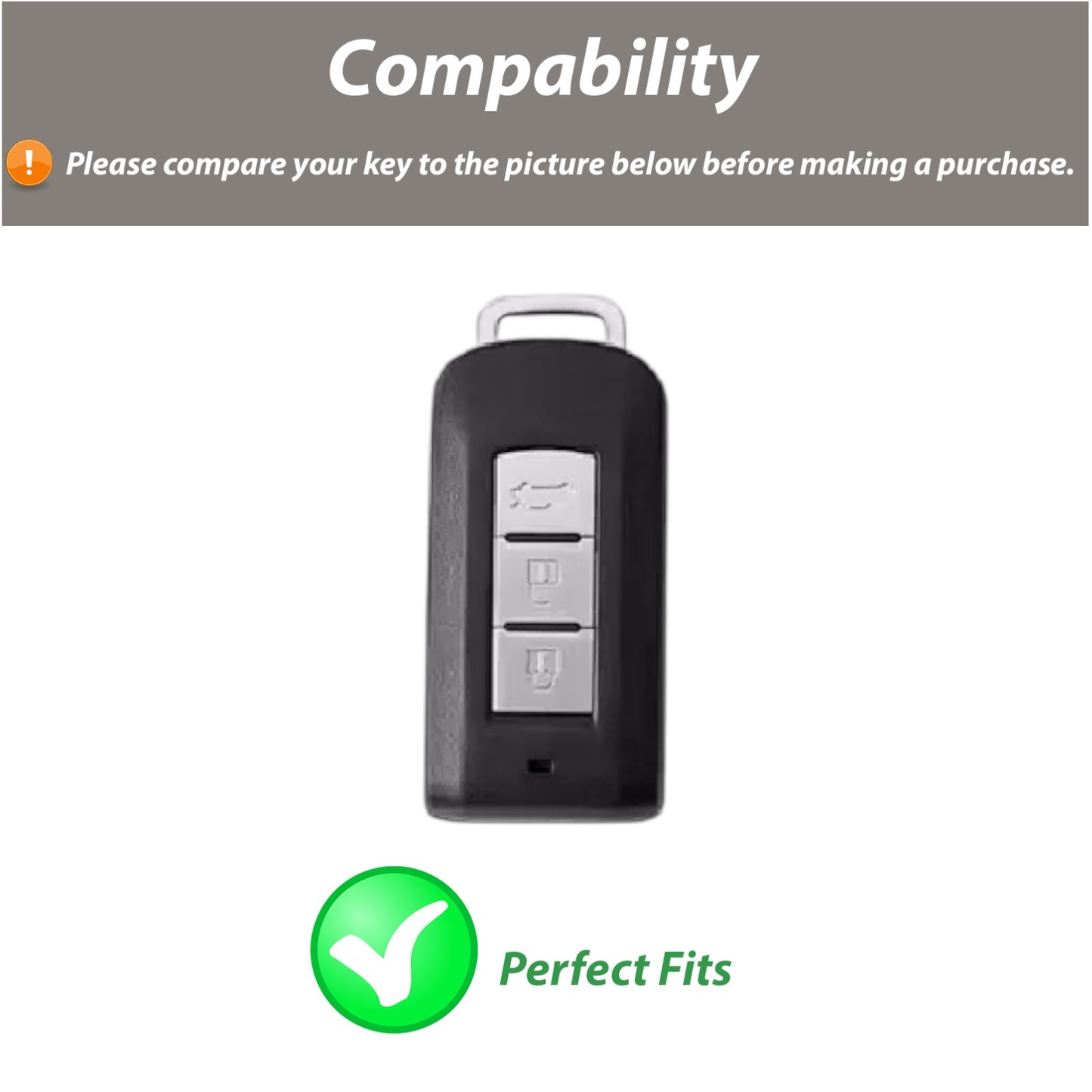 Key cover Compatible with Mitsubishi Outlander Eclipse Lancer Fob Cover Keychain