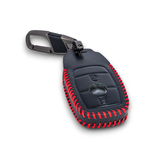Car Faux Leather Remote Key Fob Case for Mercedes Benz Clase A, B, C, E, S, G, GLC, CLE, CLA (AMG)