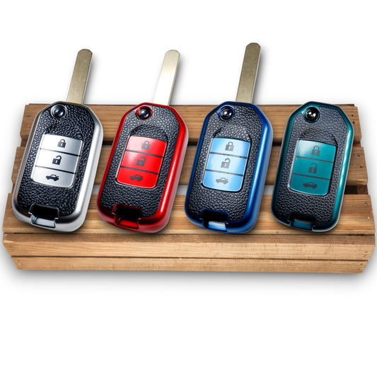 Key Cover Compatible with Honda Accord Civic HR-V XR-V City Fit Vezel Fob Case