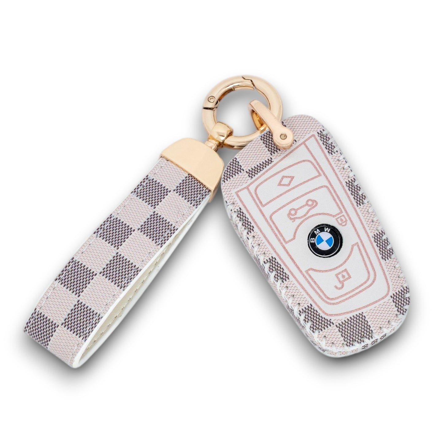 for BMW 1 2 3 5 7 M Series F10 F20 F30 4 Button Remote Car Key Fob PU Leather