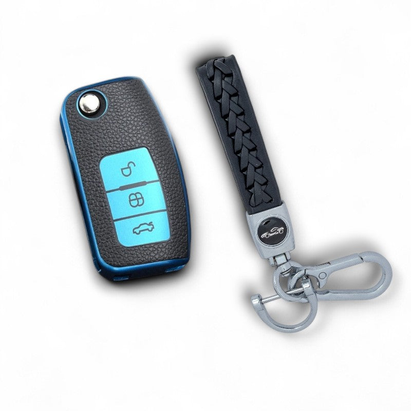 Keychain with Key Fob Case Cover For Ford Fiesta Focus Mondeo C-Max Galaxy