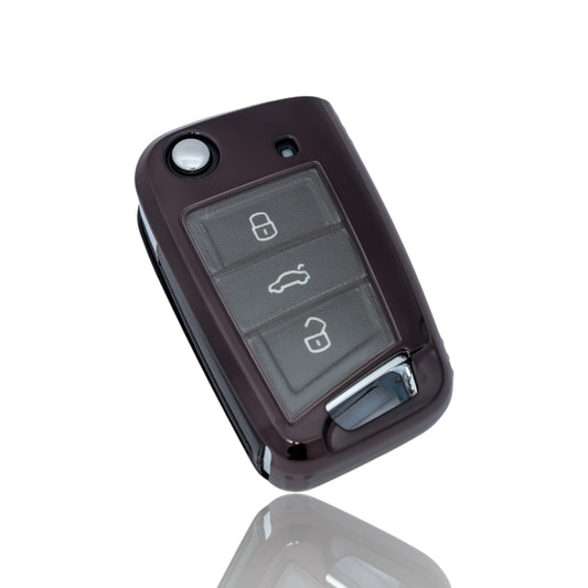 Car Key Cover Case For Volkswagen VW Polo Tiguan Passat Golf 7 MK7 Transparent
