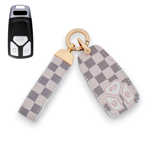 PU Leather Key Case For Audi A4 B9 A5 A6L A6 S4 S5 S7 8W Q7 4M Q5 TT TTS RS Fob