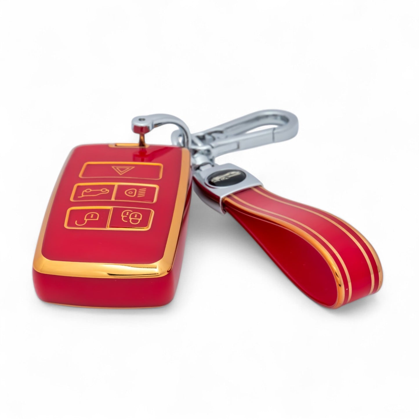 Keychain with Key Case For Land Rover Range Rover Sport Velar Evoque Vogue