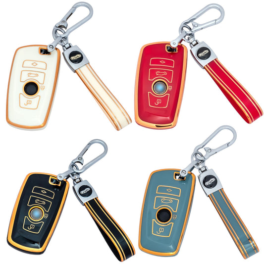 Keychain for BMW 1 2 3 5 7 M Series F10 F20 F30 Remote Car Key Fob Cover Case