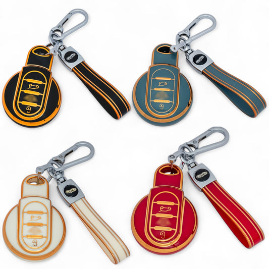 Car key fob cover Fit for BMW Mini Cooper One S Jcw F54 F55 F56 with Keychain