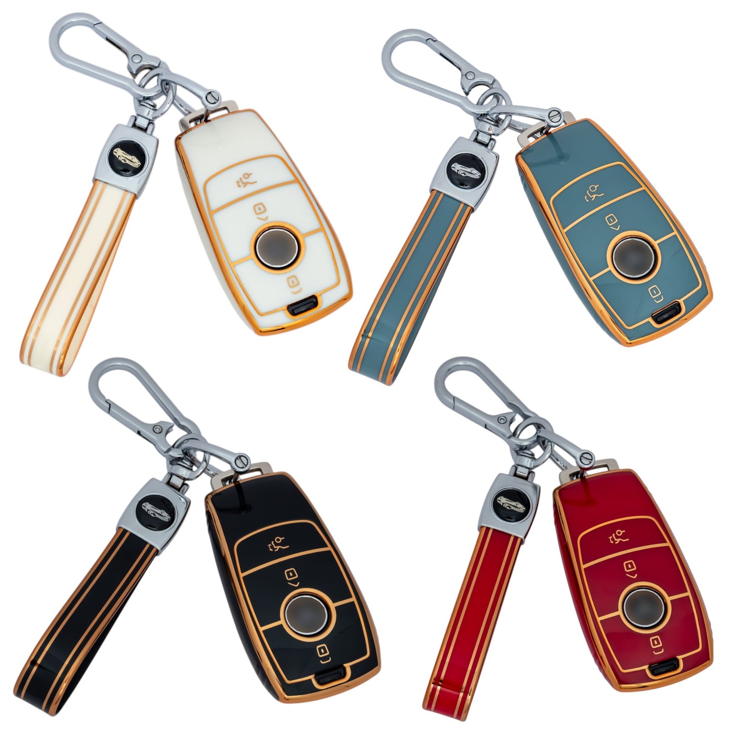 ar Key Case for Mercedes Benz A C E S Class GLS CLE CLA Fob Cover Shell with Keychain